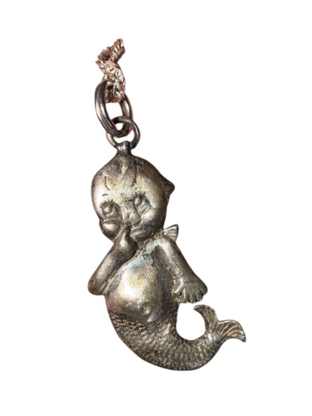 Silver Baby Mermaid Necklace